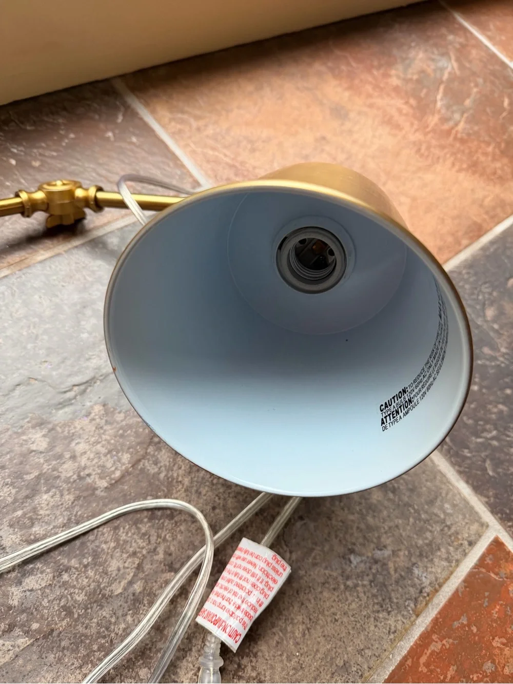 Adjustable Swing Arm Wall Light Gold